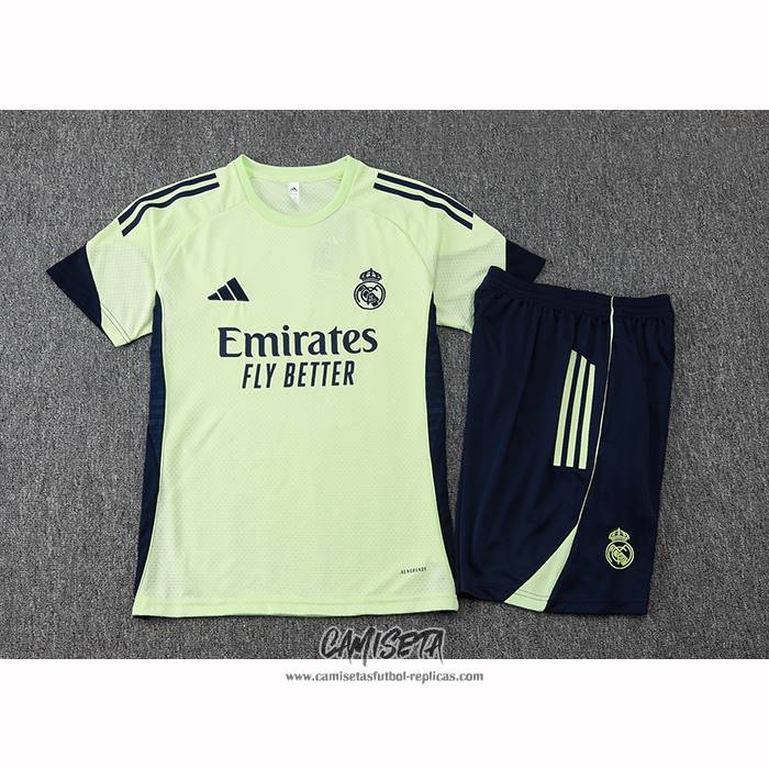 Chandal del Real Madrid 2025-2026 Manga Corta Verde - Pantalon Corto